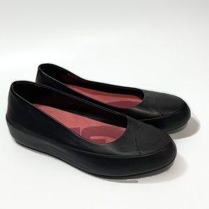 Fitflop Black Leather Platform Slip-On Shoe 39